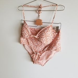 🍑 Aerie Floral Triangle Bikini